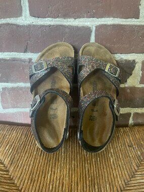 Birkenstock Rio Kids Birko-Flor Sandle in Cosmic Sparkle, size US 11-11.5/EU 29